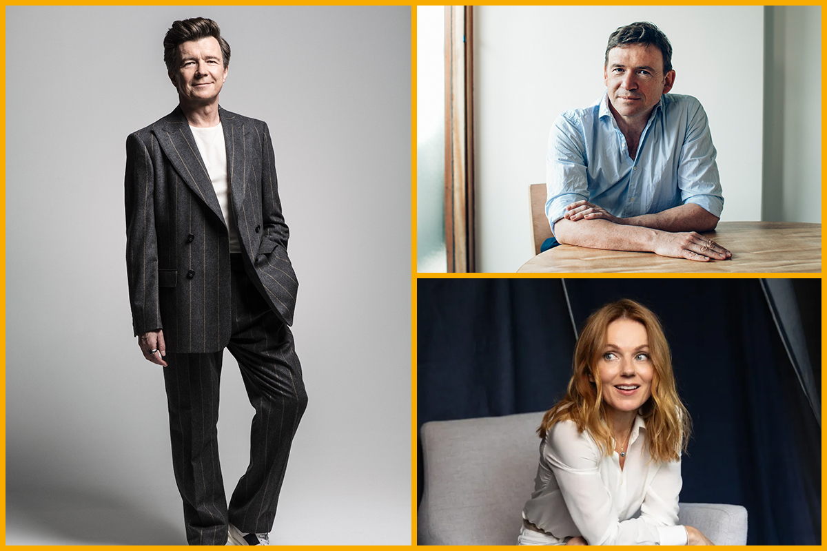 Rick Astley, David Nicholls, Geri Halliwell